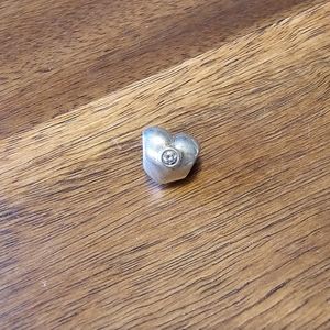 Pandora CZ Heart Bead Charm
